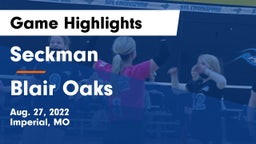 Seckman  vs Blair Oaks  Game Highlights - Aug. 27, 2022