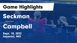 Seckman  vs Campbell Game Highlights - Sept. 10, 2022