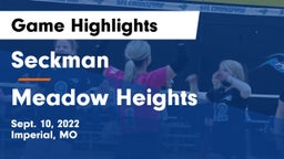 Seckman  vs Meadow Heights Game Highlights - Sept. 10, 2022