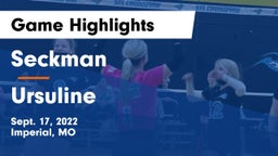 Seckman  vs Ursuline  Game Highlights - Sept. 17, 2022