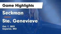 Seckman  vs Ste. Genevieve  Game Highlights - Oct. 7, 2023