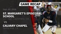 Recap: St. Margaret's Episcopal School vs. Calvary Chapel  2016