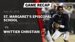 Recap: St. Margaret's Episcopal School vs. Whittier Christian  2016