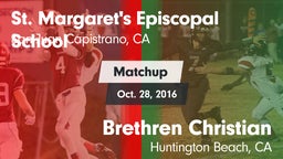Matchup: St. Margaret's vs. Brethren Christian  2016