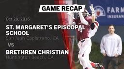 Recap: St. Margaret's Episcopal School vs. Brethren Christian  2016