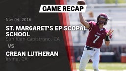 Recap: St. Margaret's Episcopal School vs. Crean Lutheran  2016