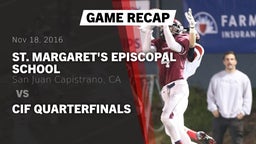 Recap: St. Margaret's Episcopal School vs. CIF Quarterfinals 2016