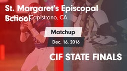 Matchup: St. Margaret's vs. CIF STATE FINALS 2016
