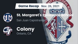 Recap: St. Margaret's Episcopal School vs. Colony  2021
