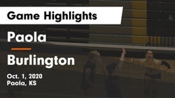 Paola  vs Burlington  Game Highlights - Oct. 1, 2020