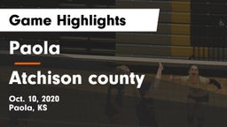 Paola  vs Atchison county Game Highlights - Oct. 10, 2020