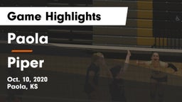 Paola  vs Piper  Game Highlights - Oct. 10, 2020