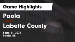 Paola  vs Labette County  Game Highlights - Sept. 11, 2021