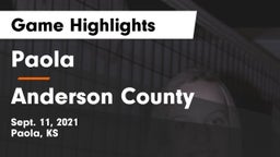 Paola  vs Anderson County  Game Highlights - Sept. 11, 2021
