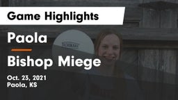 Paola  vs Bishop Miege  Game Highlights - Oct. 23, 2021