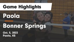 Paola  vs Bonner Springs  Game Highlights - Oct. 5, 2022