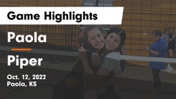 Paola  vs Piper  Game Highlights - Oct. 12, 2022
