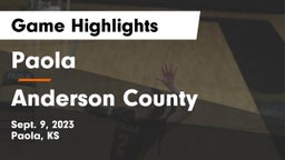 Paola  vs Anderson County  Game Highlights - Sept. 9, 2023