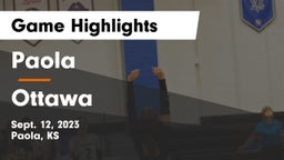 Paola  vs Ottawa  Game Highlights - Sept. 12, 2023