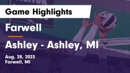 Farwell  vs Ashley  - Ashley, MI Game Highlights - Aug. 28, 2023