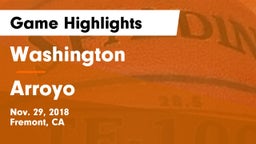 Washington  vs Arroyo  Game Highlights - Nov. 29, 2018