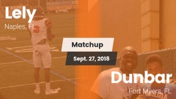 Matchup: Lely vs. Dunbar  2018