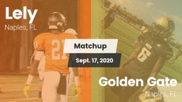 Matchup: Lely vs. Golden Gate  2020
