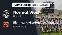 Recap: Normal West  vs. Richmond-Burton Community  2022