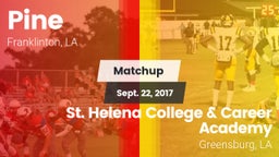 Matchup: Pine vs. St. Helena College & Career Academy 2017