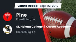 Recap: Pine  vs. St. Helena College & Career Academy 2017