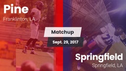 Matchup: Pine vs. Springfield  2017