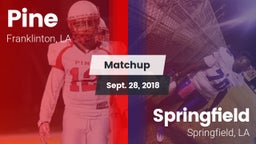 Matchup: Pine vs. Springfield  2018