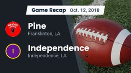 Recap: Pine  vs. Independence  2018