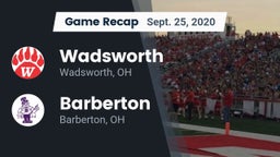 Recap: Wadsworth  vs. Barberton  2020