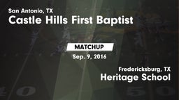 Matchup: Castle Hills First B vs. Heritage School 2016
