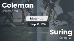 Matchup: Coleman vs. Suring  2016