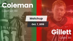 Matchup: Coleman vs. Gillett  2016