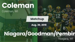 Matchup: Coleman vs. Niagara/Goodman/Pembine  2018