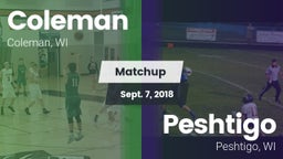 Matchup: Coleman vs. Peshtigo  2018