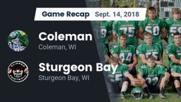 Recap: Coleman  vs. Sturgeon Bay  2018