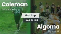 Matchup: Coleman vs. Algoma  2018