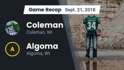 Recap: Coleman  vs. Algoma  2018