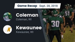 Recap: Coleman  vs. Kewaunee  2018