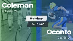 Matchup: Coleman vs. Oconto  2018