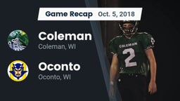 Recap: Coleman  vs. Oconto  2018