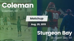 Matchup: Coleman vs. Sturgeon Bay  2019