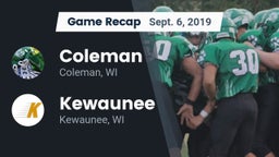 Recap: Coleman  vs. Kewaunee  2019