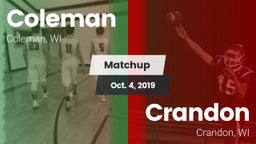 Matchup: Coleman vs. Crandon  2019