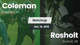 Matchup: Coleman vs. Rosholt  2019