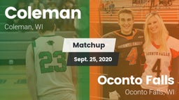 Matchup: Coleman vs. Oconto Falls  2020